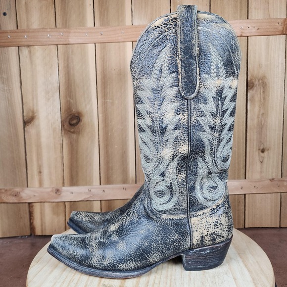 Old Gringo Other - Old Gringo Boots Womens 8 Black Razz Distressed Leather Western Cowboy Ranch